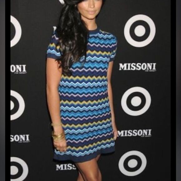 Missoni for Target Girls Zigzag Dress Navy Blue/Yellow/Pink - Picture 3 of 16